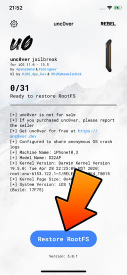 howto-restore-rootfs-unc0ver-v50x-remove-jailbreak-4