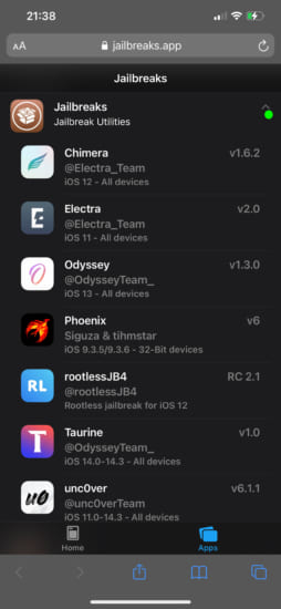 jailbreaksapp-resigned-unc0ver-taurine-odyssey-and-more-install-without-pc-sideload-20210403-5