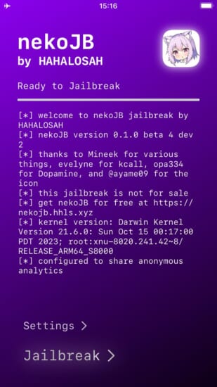 update-nekojb-010-beta4dev2-for-a11-or-lower-devices-jailbreak-add-support-ios1577-158-2