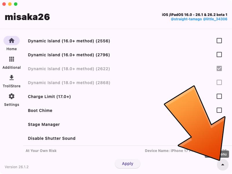 release-misaka26-customization-tool-for-ios16-ios261-and-262b1-21 release-misaka26-customization-tool-for-ios16-ios261-and-262b1-21